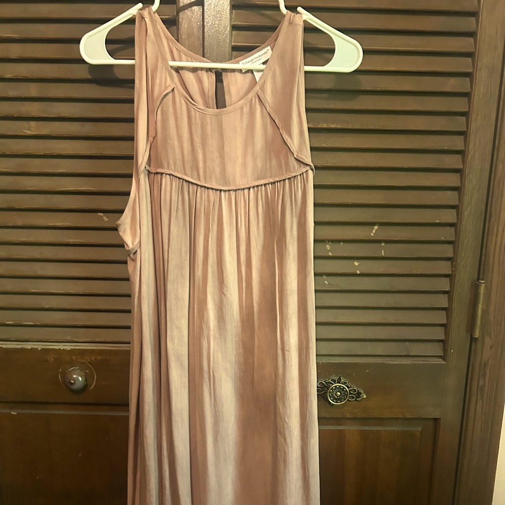 Liz Lange Maternity Knit Midi Dress  Sleeveless XL mauve